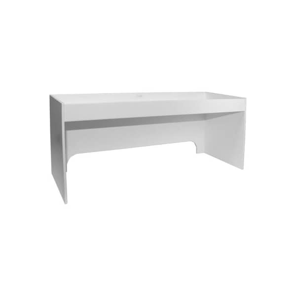 Trippnt TrippNT PVC 3' Fume Hood Shelf, 36"W x 5"D x 8"H, White 50215 - main